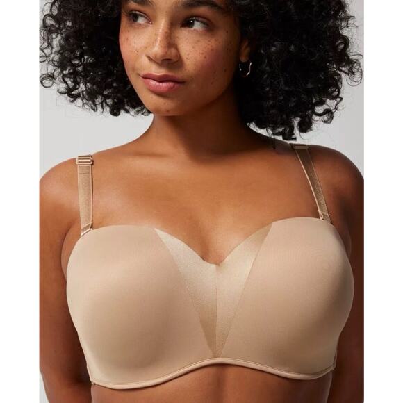 Soma 44 G Stunning Starlet Strapless Bra Soft Tan 44G Underwire Padded NWT - Picture 3 of 11